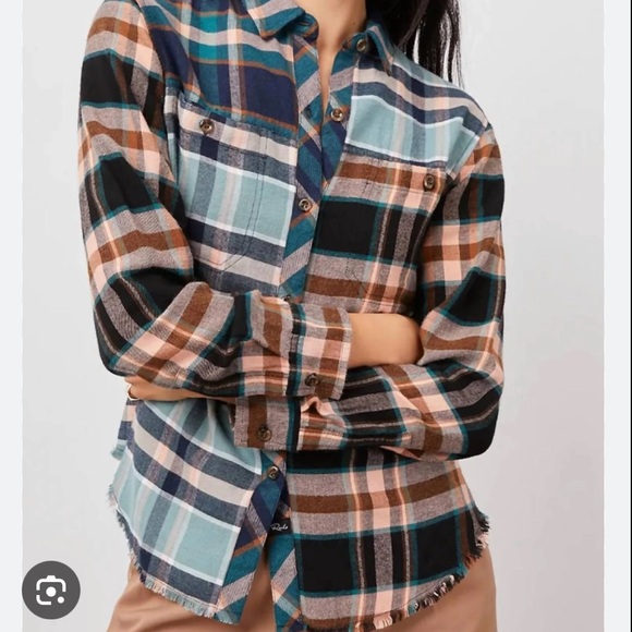Rails Tops - RAILS Brando Mixed Plaid button up shirt - Heathrow